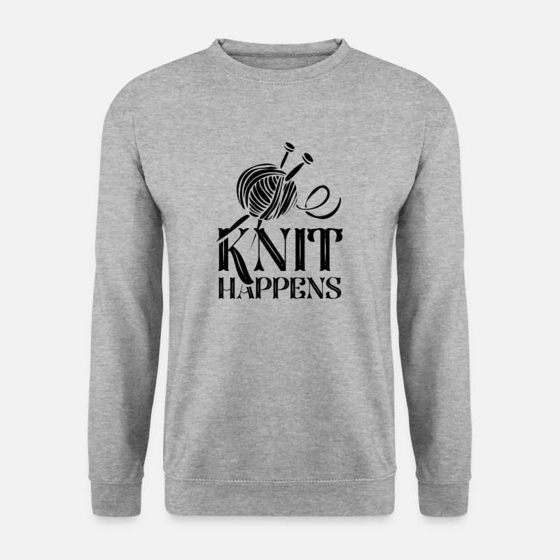 Knitting knot knitting knitting - Unisex Sweatshirt - salt & pepper