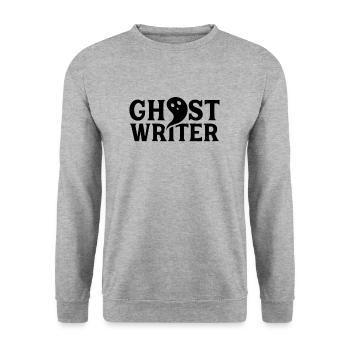 Ghostwriter Profession Clerk auteur ghostwriting - Sweat-shirt Unisexe - gris chiné - Devant - Alina (178cm) & Michal (187cm)