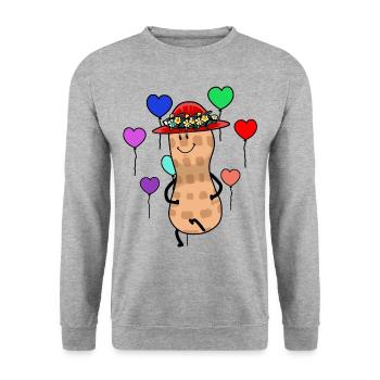 Enfants joyeux ballons joyeux aux noix d'arachide - Sweat-shirt Unisexe - gris chiné - Devant - Alina (178cm) & Michal (187cm)