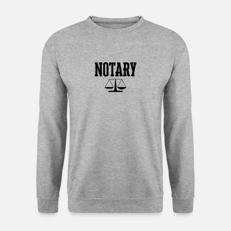 Notar Notariat Notare Notarin - Unisex Pullover - Weißgrau meliert