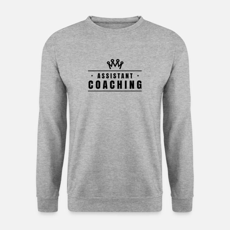 Assistenztrainer Trainerassistent Co-Trainer - Unisex Pullover - Weißgrau meliert