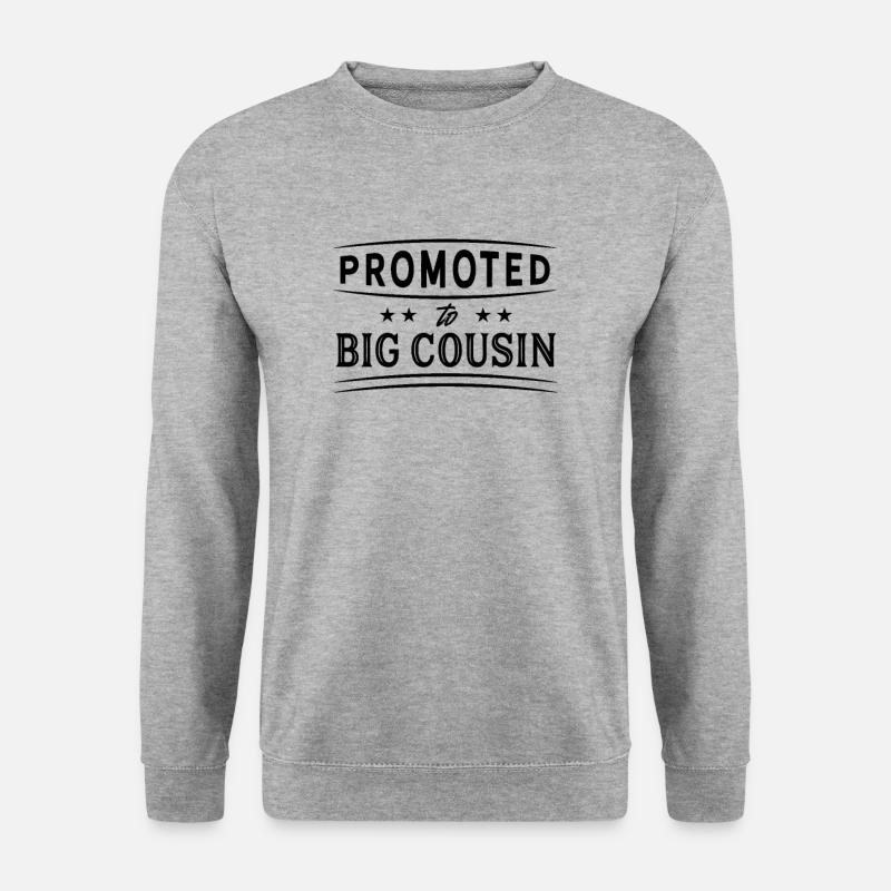 Befördert zum großen Cousin Cousine Cousinen - Unisex Pullover - Weißgrau meliert