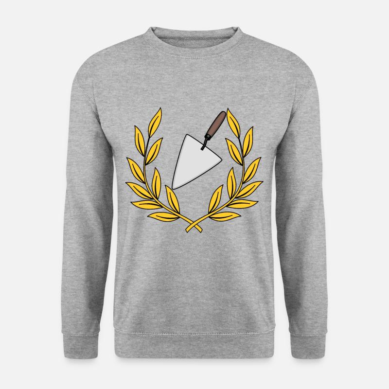 Laurel wreath craft bricklayer trowel - Unisex Sweatshirt - salt & pepper