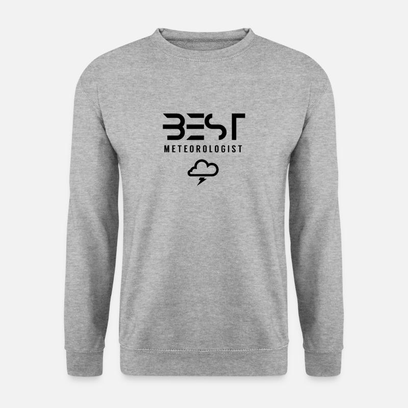 Bester Meteorologe Meteorologie Wettervorhersage - Unisex Pullover - Weißgrau meliert
