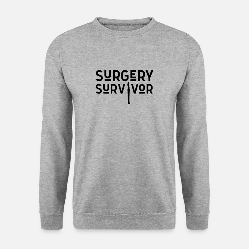 Operation Überlebender Patient Operateur OP - Unisex Pullover - Weißgrau meliert