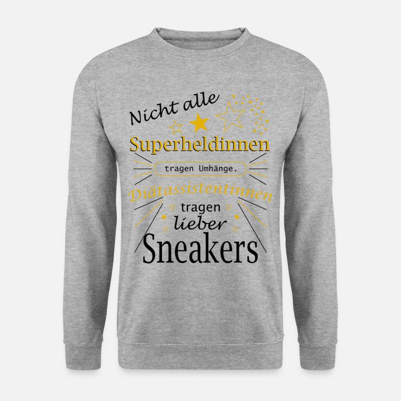 Diätassistentin Superheldin Ernährung Beruf - Unisex Pullover - Weißgrau meliert