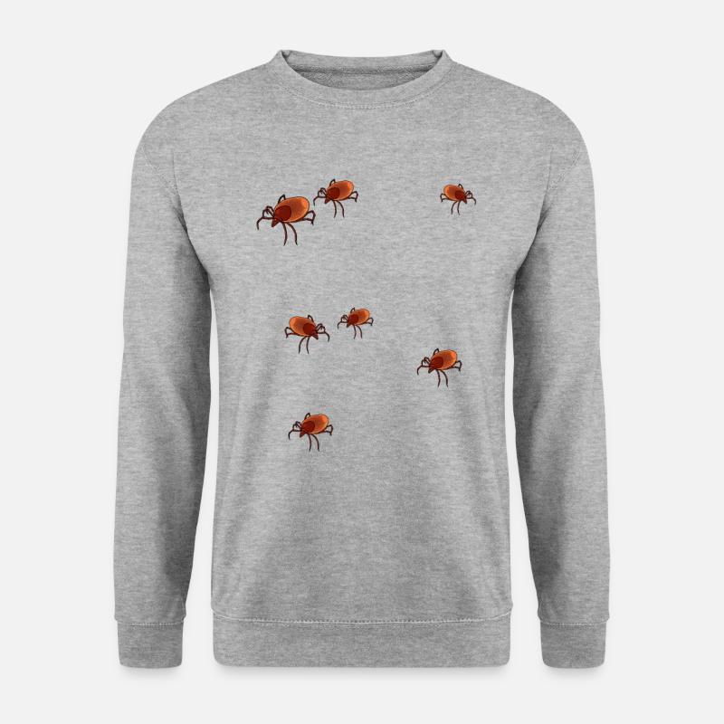 Zecke Zecken Blutsauger Sommer Ungeziefer Blut - Unisex Pullover - Weißgrau meliert