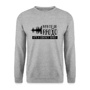 Amateurfunk Es Ist Ein Kontaktsport Amateurfunker - Unisex Pullover - Weißgrau meliert - Vorne - Alina (178cm) & Michal (187cm)