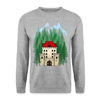 Château Historique Moyen Age Forteresse Maison du Château - Sweat-shirt Unisexe - gris chiné - Devant - Alina (178cm) & Michal (187cm)