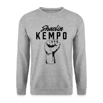 Shaolin Kempo Kenpo Karaté Art Martial - Sweat-shirt Unisexe - gris chiné - Devant - Alina (178cm) & Michal (187cm)