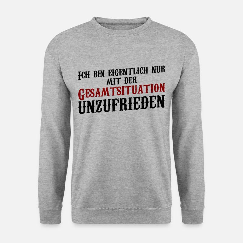 Witz Politik Gesamtsituation Wahlen Bundestag Gag - Unisex Pullover - Weißgrau meliert