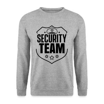Security Team Security Security Guard Security - Unisex Sweatshirt - salt & pepper - Front - Alina (178cm) & Michal (187cm)