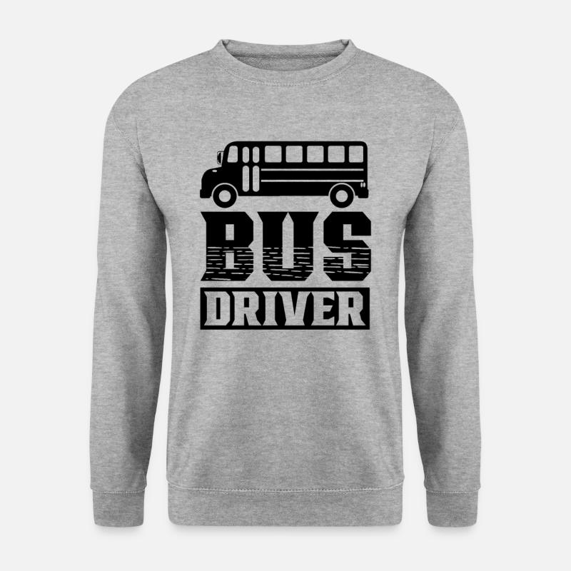 Busfahrer Beruf Buslenker Bus - Unisex Pullover - Weißgrau meliert