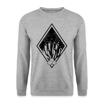 Save The Reef Plongeur Récif corallien Biologiste marin - Sweat-shirt Unisexe - gris chiné - Devant - Alina (178cm) & Michal (187cm)