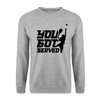 Tennis de tennis Tennis moniteur de tennis - Sweat-shirt Unisexe - gris chiné - Devant - Alina (178cm) & Michal (187cm)