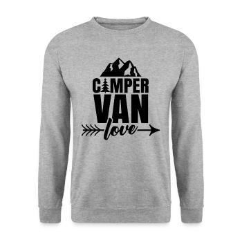 Caravane caravane - Sweat-shirt Unisexe - gris chiné - Devant - Alina (178cm) & Michal (187cm)