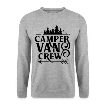 Campervan équipe camper camping-car construction caravane - Sweat-shirt Unisexe - gris chiné - Devant - Alina (178cm) & Michal (187cm)