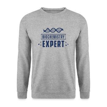 Biochemistry Expert Bio Biochemist Biochemist Biochemist - Unisex Sweatshirt - salt & pepper - Front - Alina (178cm) & Michal (187cm)