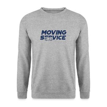 Umzugsservice Auszug Umzug Umziehen Einziehen - Unisex Pullover - Weißgrau meliert - Vorne - Alina (178cm) & Michal (187cm)