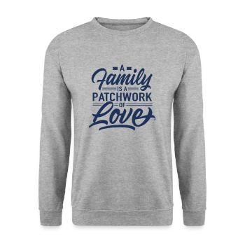 Patchwork Familie Patchworkfamilie Stieffamilie - Unisex Pullover - Weißgrau meliert - Vorne - Alina (178cm) & Michal (187cm)
