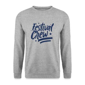 Festival Team FestivalGoers Festivals Fest - Unisex Sweatshirt - salt & pepper - Front - Alina (178cm) & Michal (187cm)
