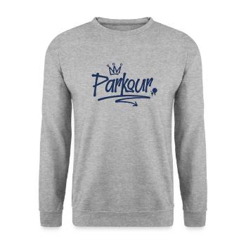 Parkour Sport Freerunning Runners Parkour Runners - Unisex Sweatshirt - salt & pepper - Front - Alina (178cm) & Michal (187cm)