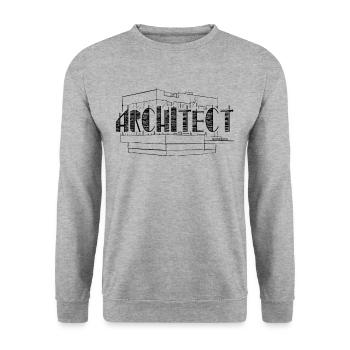Architekt Beruf Architektur Student Architektin - Unisex Pullover - Weißgrau meliert - Vorne - Alina (178cm) & Michal (187cm)