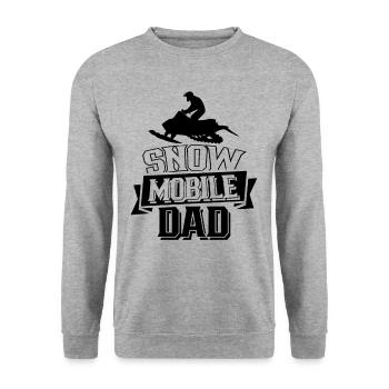 Snowmobile Papa Snowmobile Snowmobile - Unisex Sweatshirt - salt & pepper - Front - Alina (178cm) & Michal (187cm)