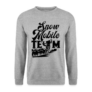 Motoneige équipe motoneige motoneige motoneige - Sweat-shirt Unisexe - gris chiné - Devant - Alina (178cm) & Michal (187cm)