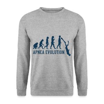 Apnea Diver Evolution Freediving Apnea Divers - Unisex Sweatshirt - salt & pepper - Front - Alina (178cm) & Michal (187cm)