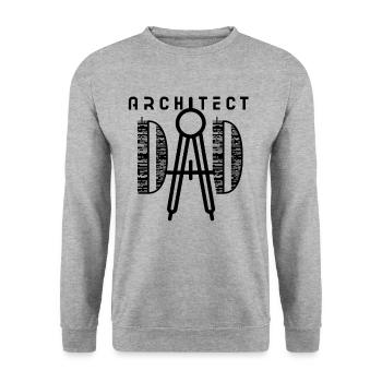 Architect Papa Architecture Architecture Student - Unisex Sweatshirt - salt & pepper - Front - Alina (178cm) & Michal (187cm)
