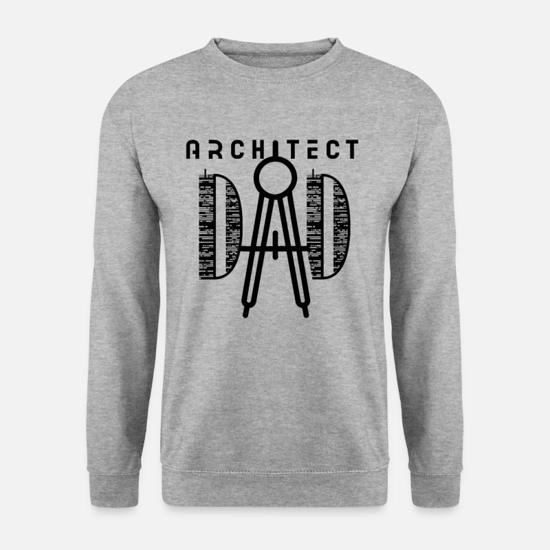 Architekt Papa Architektur Architekturstudent - Unisex Pullover - Weißgrau meliert