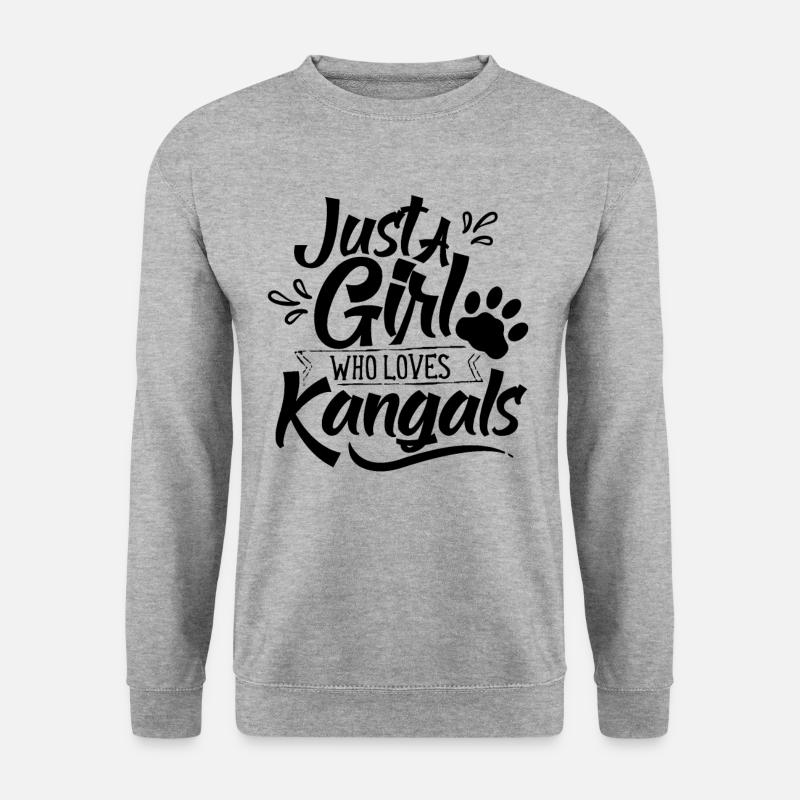 Nur Ein Mädchen Das Kangals Liebt Kangal Hund - Unisex Pullover - Weißgrau meliert