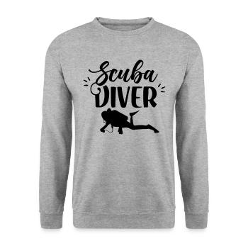 Plongeur Scuba Diver Scuba Diving - Sweat-shirt Unisexe - gris chiné - Devant - Alina (178cm) & Michal (187cm)