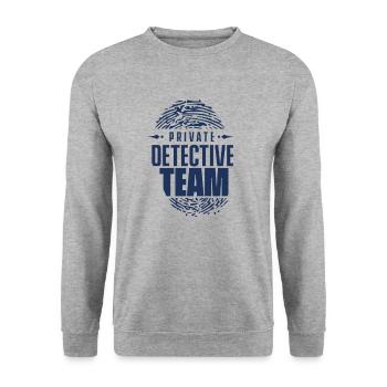 Private Detective Team Private Detective Agency - Unisex Sweatshirt - salt & pepper - Front - Alina (178cm) & Michal (187cm)