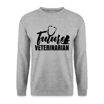 Future Veterinarian Profession Veterinary Medicine Veterinarian - Unisex Sweatshirt - salt & pepper - Front - Alina (178cm) & Michal (187cm)