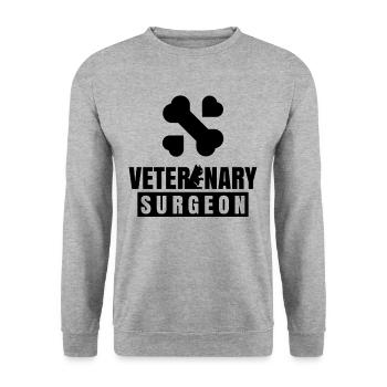 Veterinärchirurg Veterinär Chirurg Beruf Tierarzt - Unisex Pullover - Weißgrau meliert - Vorne - Alina (178cm) & Michal (187cm)