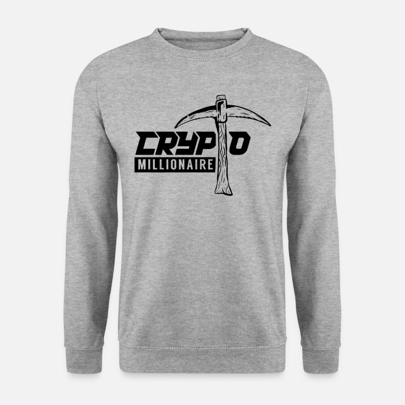 Crypto Millionaire Blockchain Crypto Bitcoin - Unisex Sweatshirt - salt & pepper