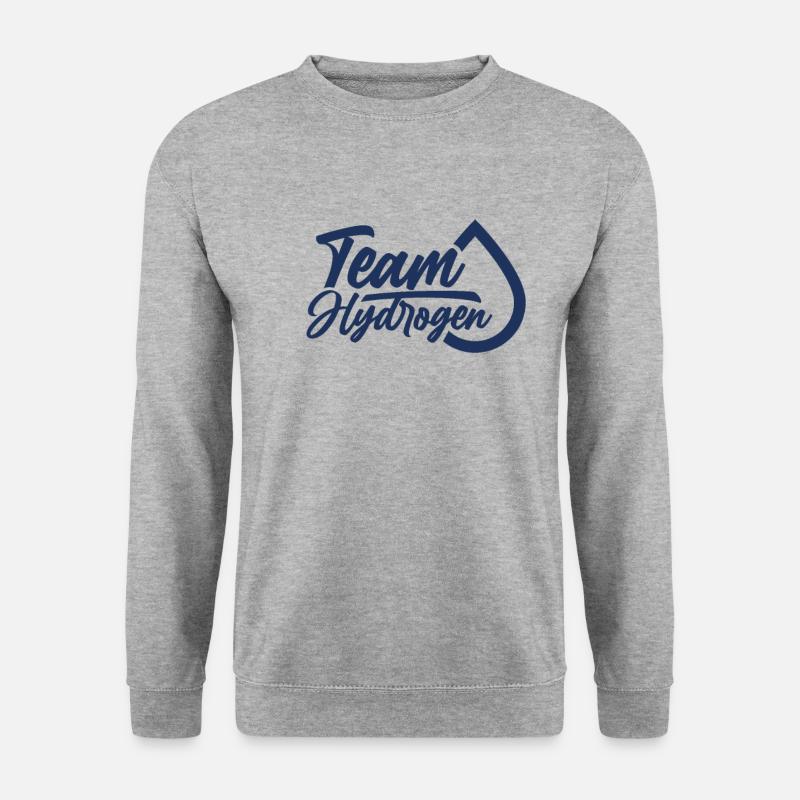 Team Wasserstoff Brennstoffzelle Hydrogen Energie - Unisex Pullover - Weißgrau meliert
