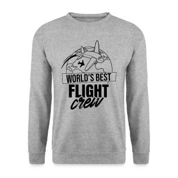 Le meilleur agent de bord steward d’équipage de conduite au monde - Sweat-shirt Unisexe - gris chiné - Devant - Alina (178cm) & Michal (187cm)