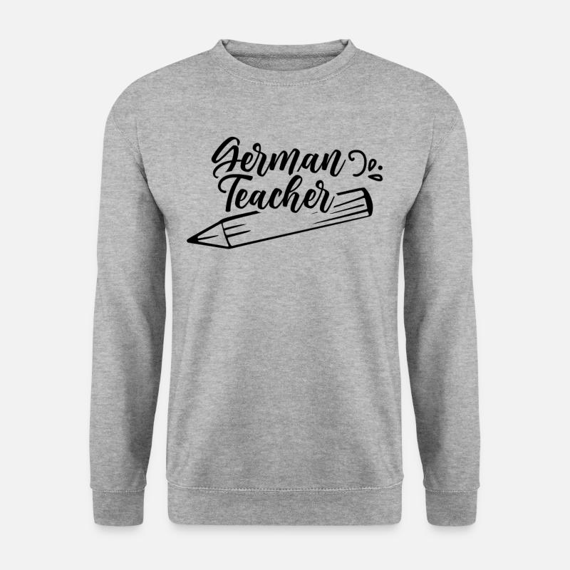 Deutschlehrer Deutsch Deutschlehrerin - Unisex Pullover - Weißgrau meliert