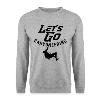 Go We Canyoning Canyon Abseil Canyoneering - Unisex Sweatshirt - salt & pepper - Front - Alina (178cm) & Michal (187cm)