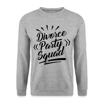 Divorce Party Squad Ex-wife Exmann Separation - Unisex Sweatshirt - salt & pepper - Front - Alina (178cm) & Michal (187cm)