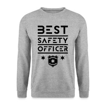 Best Security Officer Security Security - Unisex Sweatshirt - salt & pepper - Front - Alina (178cm) & Michal (187cm)