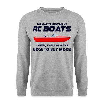 Rc Boat Racing Course de hors-bord électrique - Sweat-shirt Unisexe - gris chiné - Devant - Alina (178cm) & Michal (187cm)