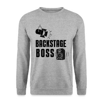 Technician Crew Backstage Boss Event - Unisex Sweatshirt - salt & pepper - Front - Alina (178cm) & Michal (187cm)
