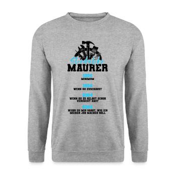 Maurer - Unisex Pullover - Weißgrau meliert - Vorne - Alina (178cm) & Michal (187cm)