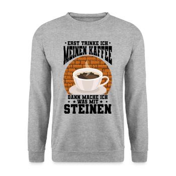 Maurer - Unisex Pullover - Weißgrau meliert - Vorne - Alina (178cm) & Michal (187cm)