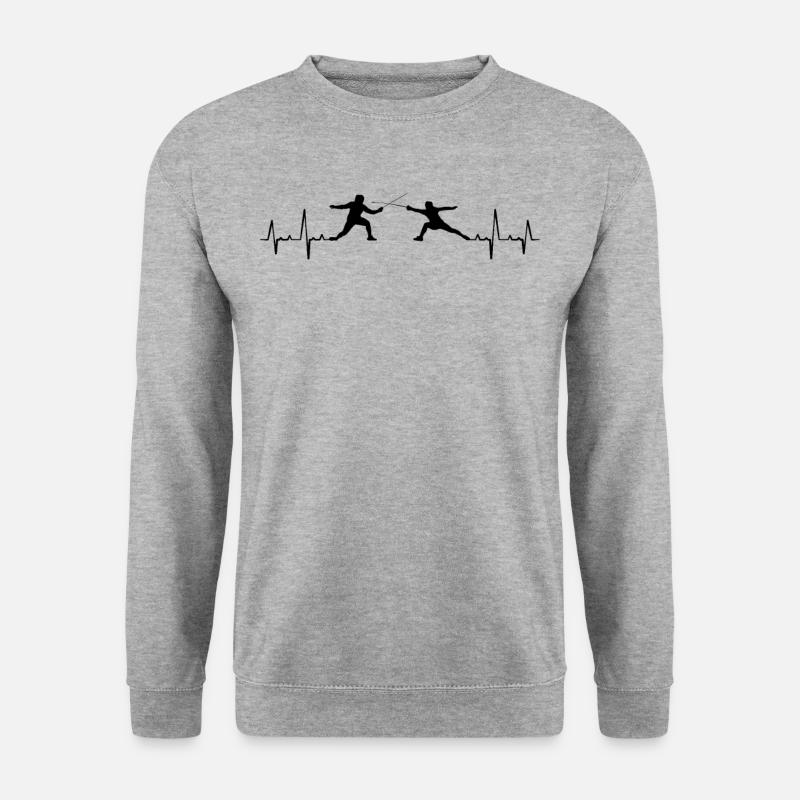 Fechten - Unisex Pullover - Weißgrau meliert