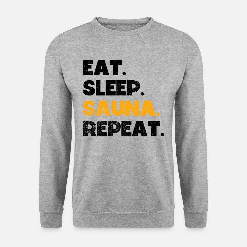 Sauna - Unisex Pullover - Weißgrau meliert